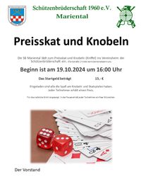 Preisskat und Knobeln Flugblatt 2024